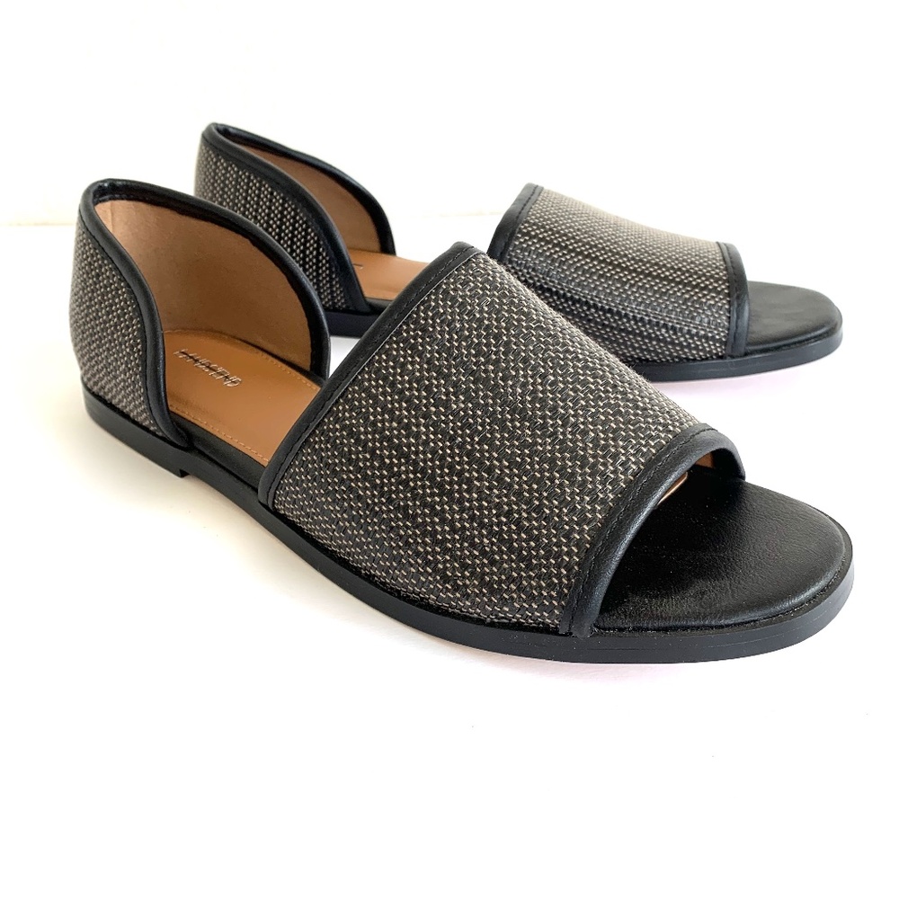 Lands' End Canvas d'Orsay Open Toe Slide Sandals